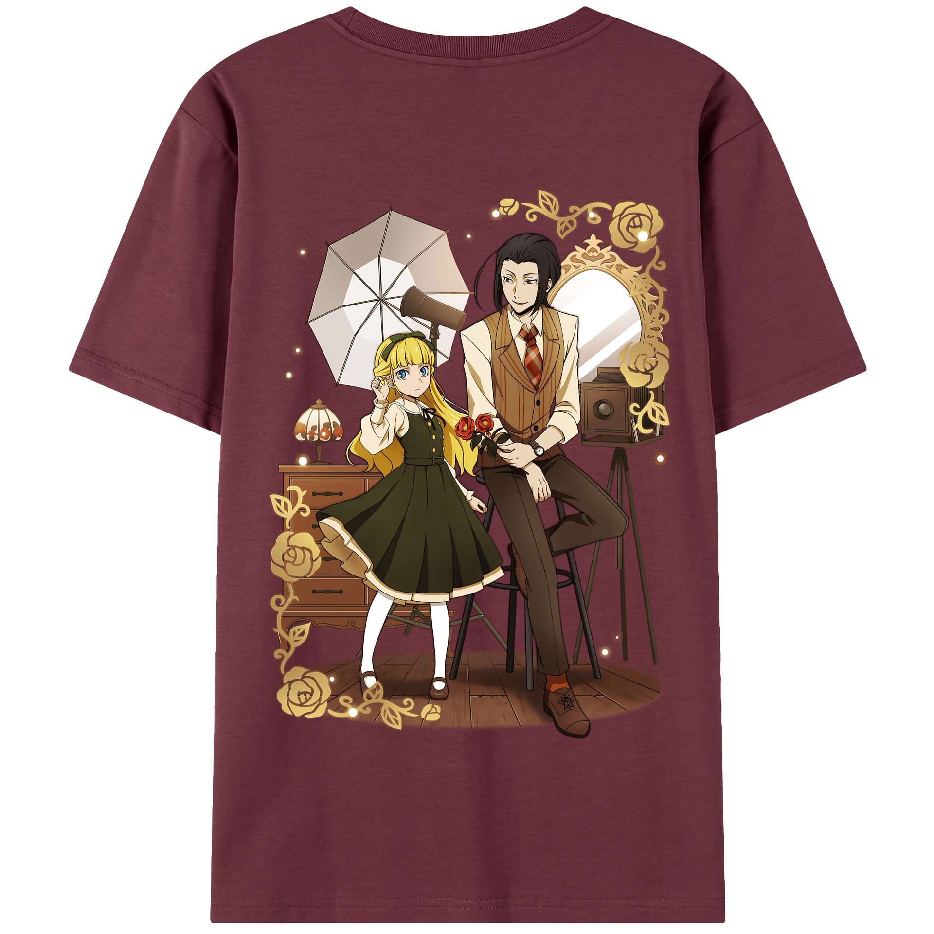（画像用） 文豪ストレイドッグス Bungo Stray Dogs 綿100％半袖Tシャツ（背面プリント）